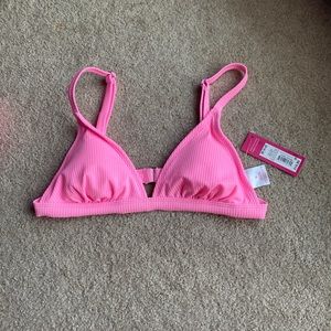 Light pink triangle size medium bikini top